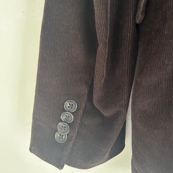 🐻 Men’s JOSEPH ABBOUD Two-Button Blazer Corduroy Dark Brown Large - Picture 5 of 5